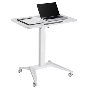 Mobile laptop desk MACLEAN MC-453W with pneumatic height adjustment, max height 109 cm