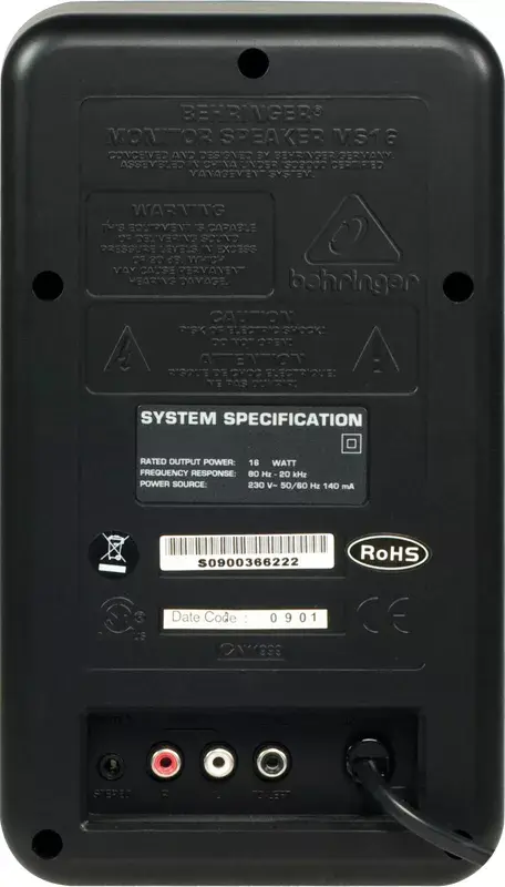 Динамик 2-канальный Behringer MS16 16 Вт Photo 2