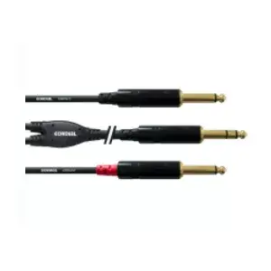 Аудиокабель Cordial CFY 3 VPP 3м 2x6.35mm Мужской Чёрный