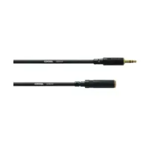 Cordial CFS 5 WY audio cable 5m 3.5mm Black Male to Female Gold Plated