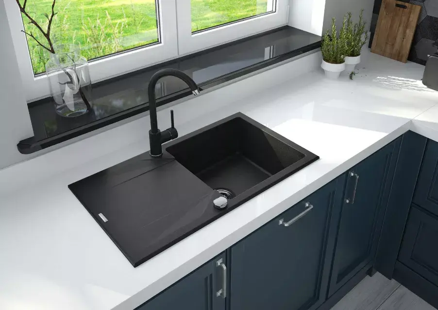 Гранитная 1-чашевая мойка Deante ZQJ T113 Photo 3