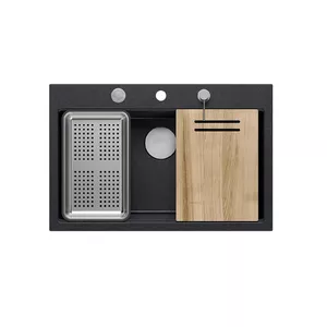 Sink QUADRON MARC model HQM7650U8_BS — stainless steel kitchen sink, undermount/insert