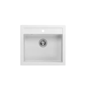 Undermount kitchen sink QUADRON Bill 110 HCQB6054U1_BS, single bowl stainless steel