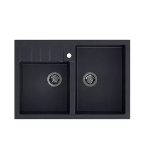 Kitchen sink QUADRON SINK QUADRON BILL 120 model HCQB9062U8_BS — stainless steel inset double-bowl 120 cm