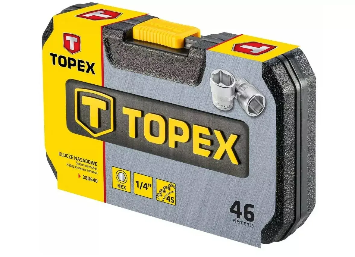 Topex 38D640 ligzdu un bitu komplekts — 46 gab Photo 2