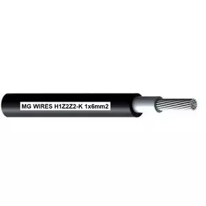 MG H1Z2Z2-K Photovoltaic Cable, 1x6mm2, 0.6/1kV, Black, 50m