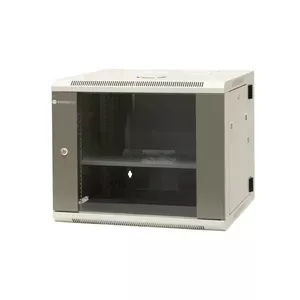 EMITERNET Split Hanging Cabinet 19" 9U Sheet Metal Glass Doors