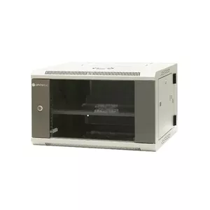 EMITERNET Split hanging cabinet 19" 6U sheet metal and glass door