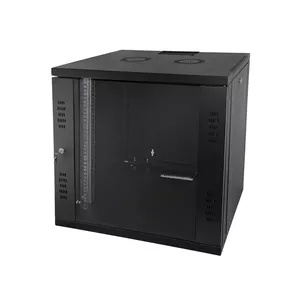 Настенный телекоммуникационный шкаф Alantec SW-15U-600-450-N-DSJ-OP-RP-F-C, 19 дюймов, 15U, IP20, черный