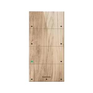Skārienpanelis Grenton TPA-608-T-02 — 8 skārienzonas, gaišs koka priekšpuse