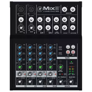 Mixer Mackie Mix8 8 channels 20 - 30000 Hz Black