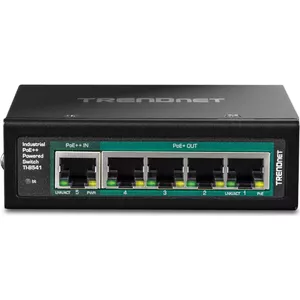 Промышленный гигабитный PoE pass-through коммутатор TRENDNET TI-B541 5 портов DIN-рейка