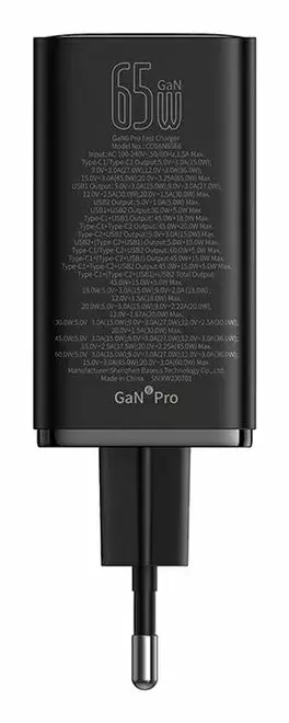 Baseus GaN6 Pro 65 W 4‑porta lādētājs Photo 5