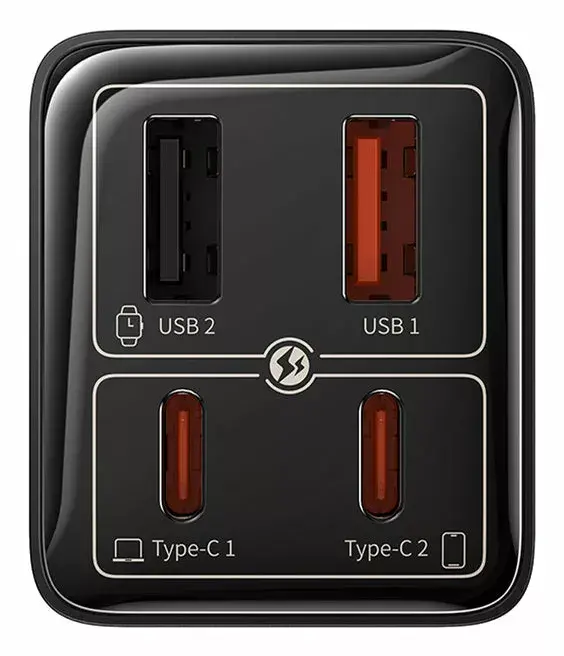 Baseus GaN6 Pro 65 W 4‑porta lādētājs Photo 6