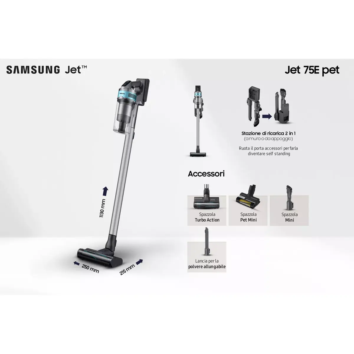Samsung VS20B75AGR1 пылесос-стик 2-в-1 Photo 3