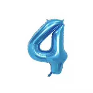 Foil Number Balloon 4 Riff RF-FOL-4-BL Glossy Blue, size unspecified