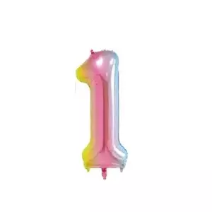 Riff 1m Folio Balloon Number 1 Glossy Colorful