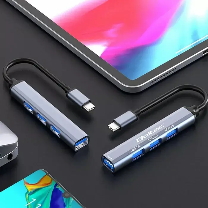 USB‑хаб QOLTEC 53792 USB‑C 3.1 4‑порта Photo 7