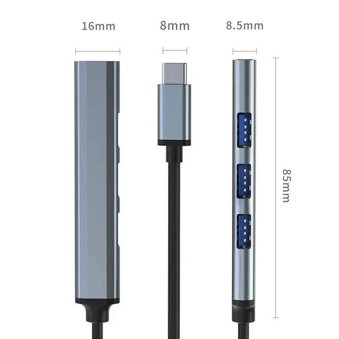 USB‑хаб QOLTEC 53792 USB‑C 3.1 4‑порта Photo 11