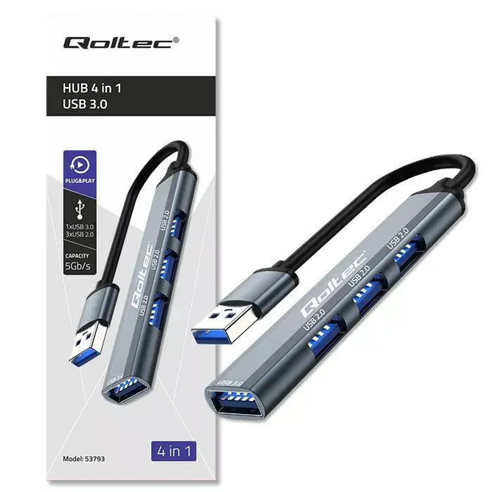 USB‑хаб QOLTEC 53793 Photo 4