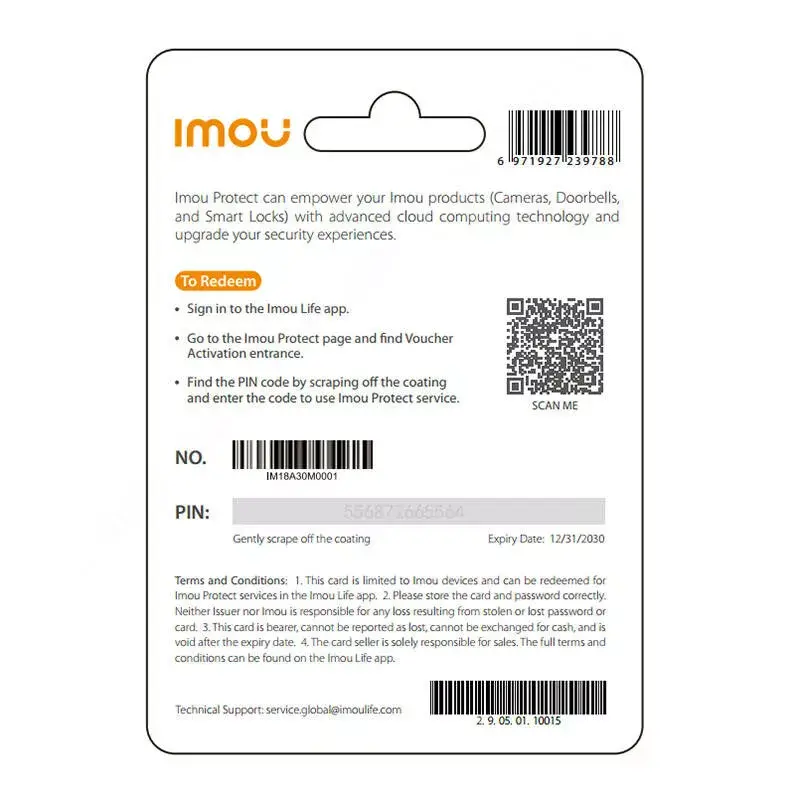 Подарочная карта IMOU Protect Basic IOAB на год Photo 2