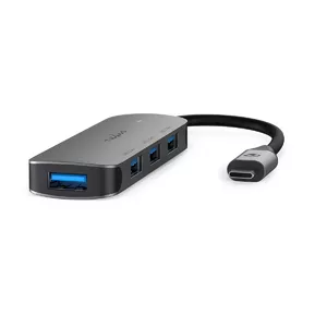 Nedis CCGB64220GY01 interfeisa centrmezgls USB 3.2 Gen 1 (3.1 Gen 1) Type-C 5000 Mbit/s Pelēks