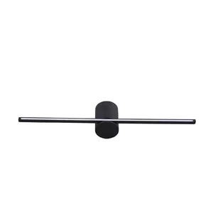 LIGHT_PRESTI Modern Slim M Sienas LED Gaismeklis IP44 Melns 6W 3000K