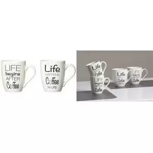 Кофейная кружка из фарфора ritzenhoff & breker LIFE SPRÜCHE 310 мл, безопасна для посудомоечной машины