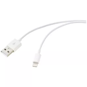 Renkforce RF-5724084 Lightning to USB-A Cable, 1 m, White