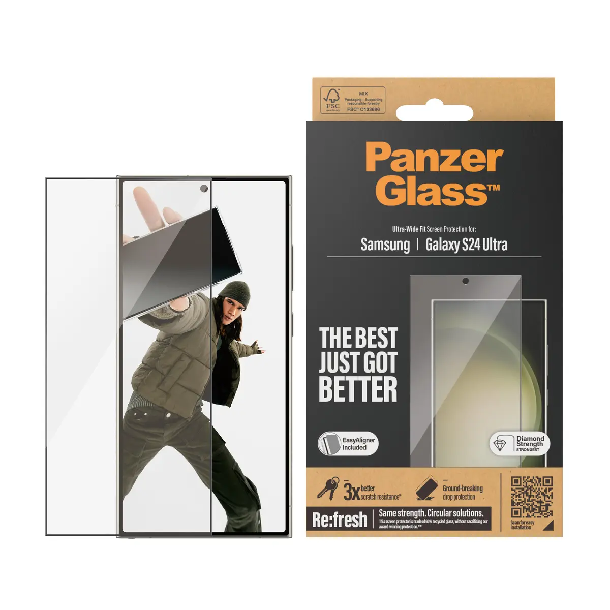 PanzerGlass ekrāna aizsargstikls Samsung Galaxy S24 Ultra Photo 2