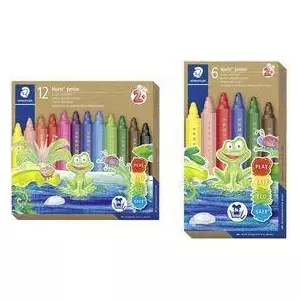 Фломастеры Staedtler Noris junior Jumbo — 12 шт., толстые смываемые наконечники для детей