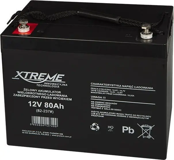 Gel battery BLOW 12V 80Ah XTREME 82-237 Photo 2