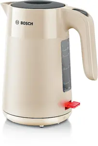 Электрический чайник Bosch MyMoment TWK2M167 1.7 л 2400 Вт кремовый и серый пластик с индикатором уровня воды и фильтром от накипи