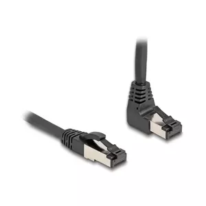 Network Cable DeLOCK RJ45 Cat.8.1 90° downwards angled / straight 0.5 m black