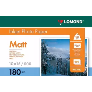 Фотобумага для струйной печати Lomond 0102083 матовая 180 г/м² 10×15 см упаковка
