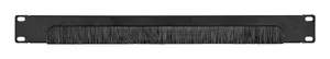 Renkforce RF-3429142 Brush strip for 19-inch network cabinets, 1 U, Steel, Black