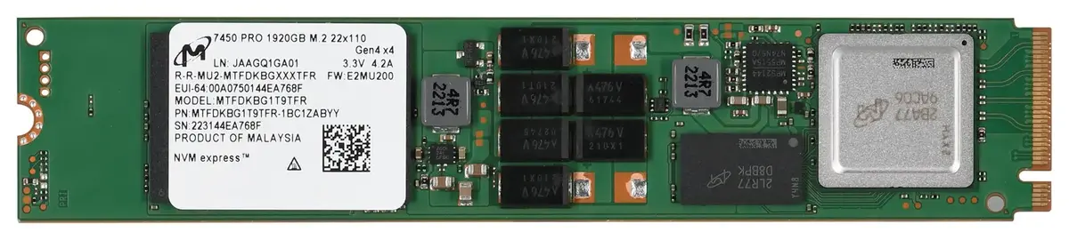 SSD MICRON 7450 PRO 1.92TB M.2 NVMe Gen4 Photo 2