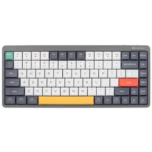 Mechanical keyboard TRACER FINA 84 (75% form factor), 84-key QWERTY, USB + RF Wireless + Bluetooth, LED backlight, Grey