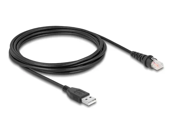 DeLOCK RJ50 to USB 2.0 Type-A Barcode Scanner Cable Photo 2