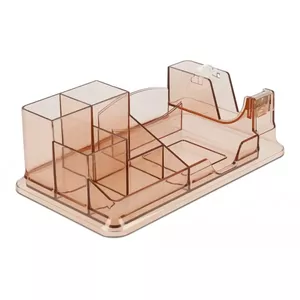 Desk Organizer DeLOCK 18341 Transparent Brown Plastic 145x250x85mm