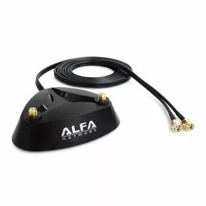 Antena alfa network ARS-AS02T — dubulta magnētiskā pamatne, ārējā Wi‑Fi antena