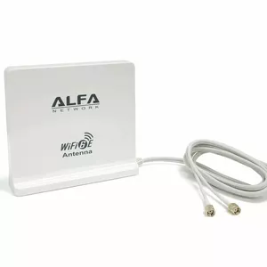 Iekštelpu omni Wi‑Fi 6E antena Alfa Network ARS‑WiFi6E‑M2, visvirzienu antena 6E joslām