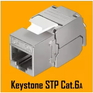Кейтстоун-модуль CAT7 Electro Base ELN337001A, контакты под углом 90°, безинструментальная установка