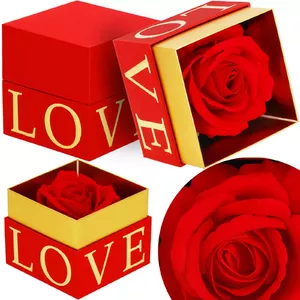 Decorative artificial eternal rose Springos HA7448 – preserved-look floral accent for home decor