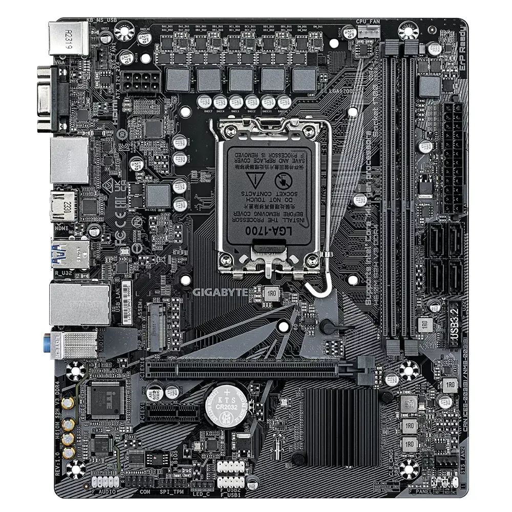 GIGABYTE H610M S2H V3 Micro ATX LGA1700 DDR4 Photo 2