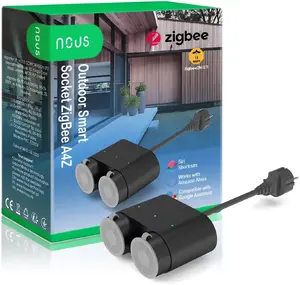 Уличная умная розетка Nous A4Z — 2 гнезда, ZigBee, IP44, до 3680 Вт