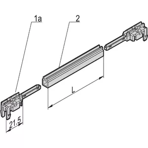 Guide rail accessory SCHROFF 24568-381, length 280 mm