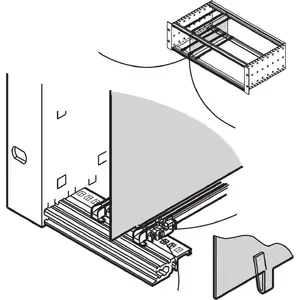 Partition wall 3HE extension SCHROFF Model 30819442 for rack enclosures