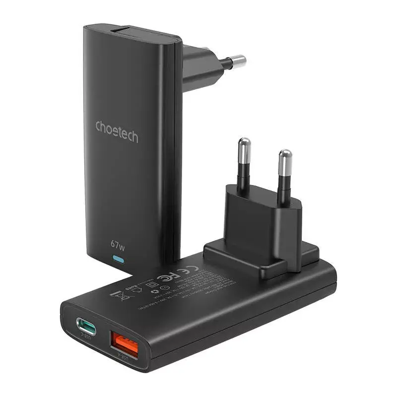 CHOETECH PD6011BK 67W USB-C и USB-A зарядное Photo 2