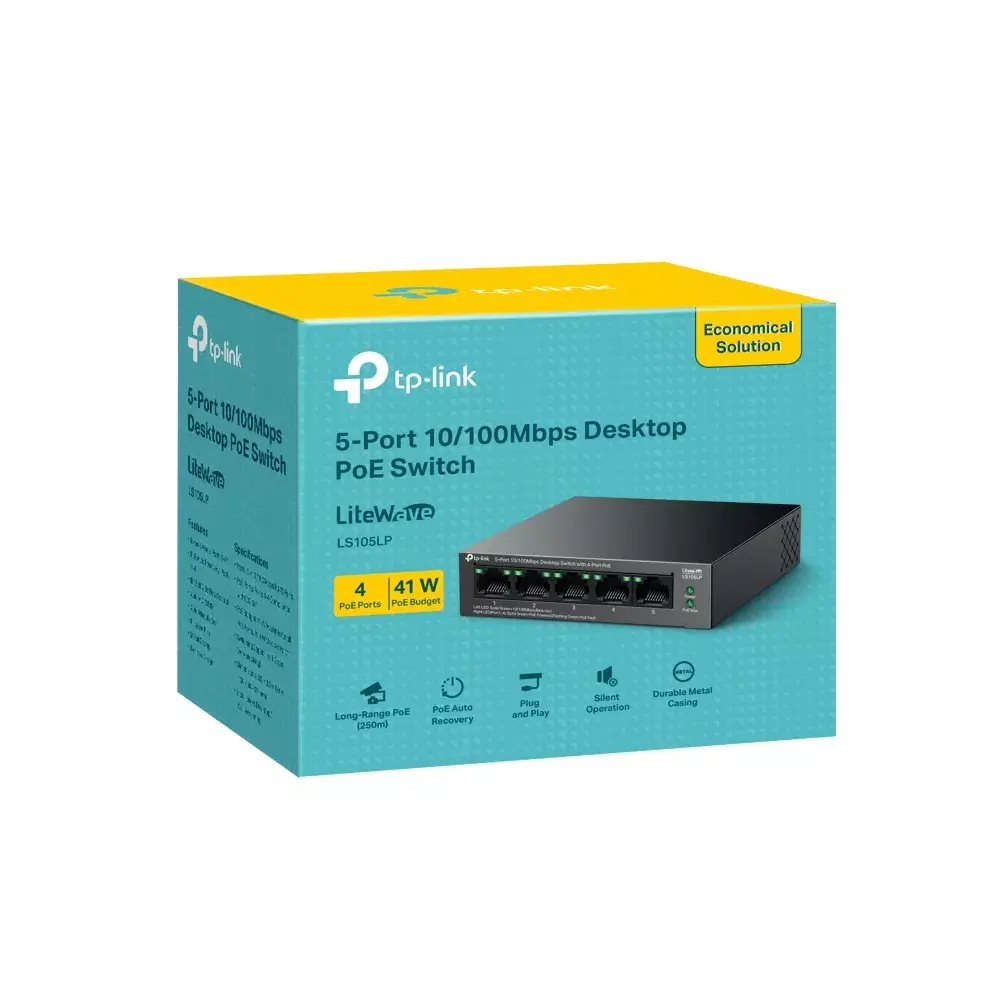 Nenodrošināms komutators TP‑LINK LS105P 5x10/100 4xPoE Photo 4